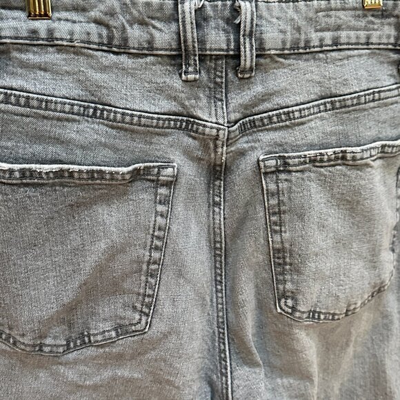 Zara Full Length TRF Mid Rise Wide Leg Jeans Gray - Picture 5 of 6